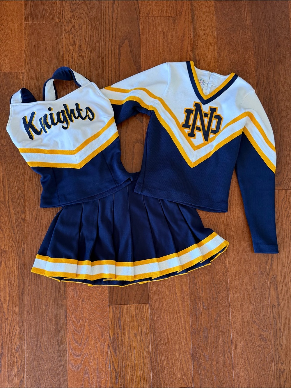 Cheerleading Uniform Set Notre Dame Knights 3-Piece Broadway Supply made in USA